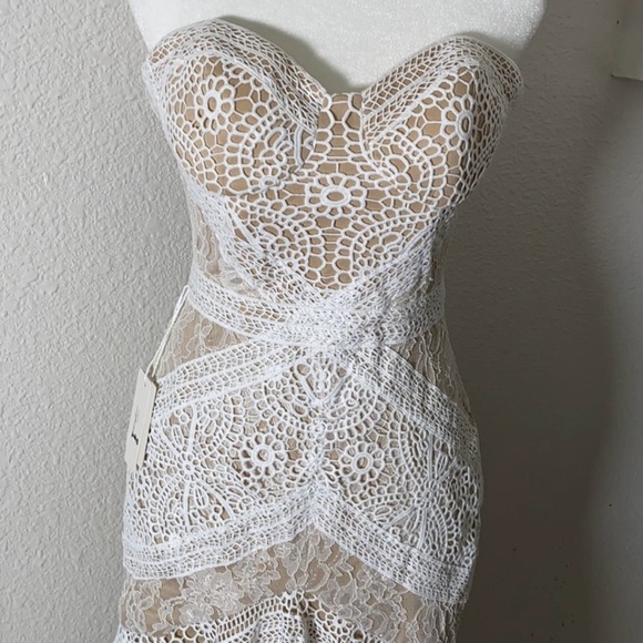 LIPOSA Bohemian Wedding Dress Sweetheart Mermaid Lace Bridal Gown - Picture 16 of 17